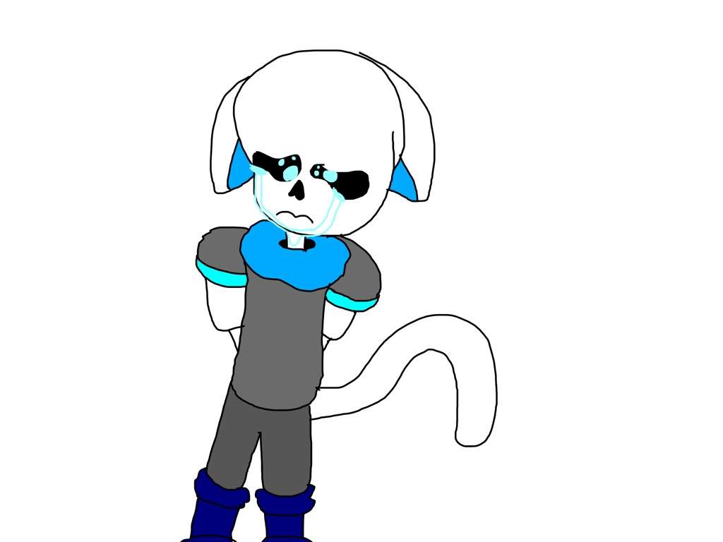 Neko Blueberry Sans crying | Undertale Amino