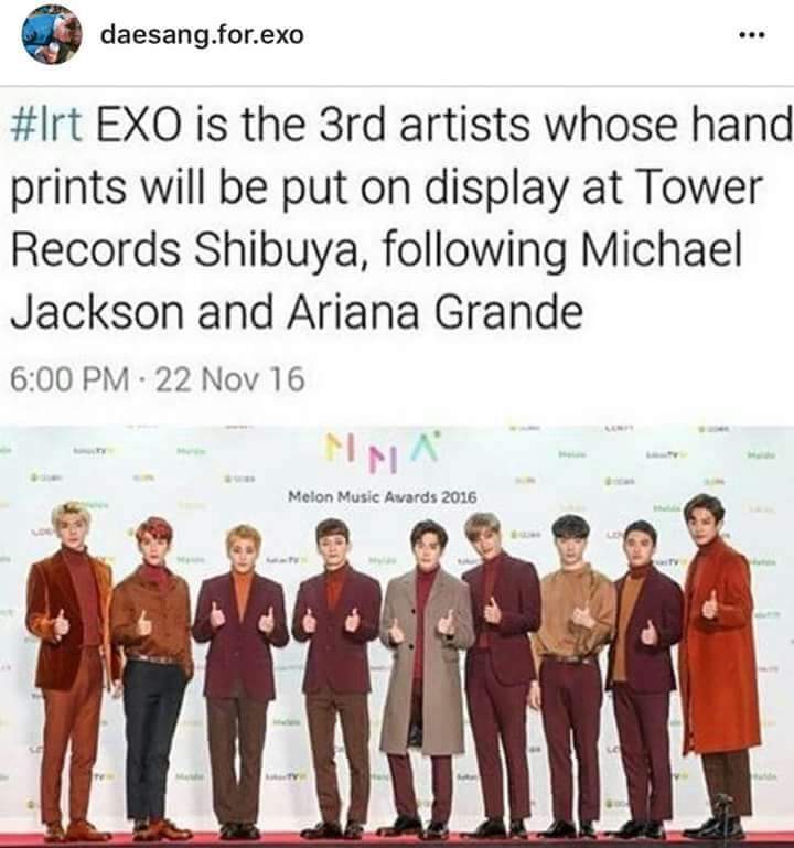 Exo S Hand Prints At Tower Records Shibuya K Pop Amino