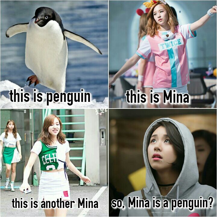 when you realize Mina is a penguin.