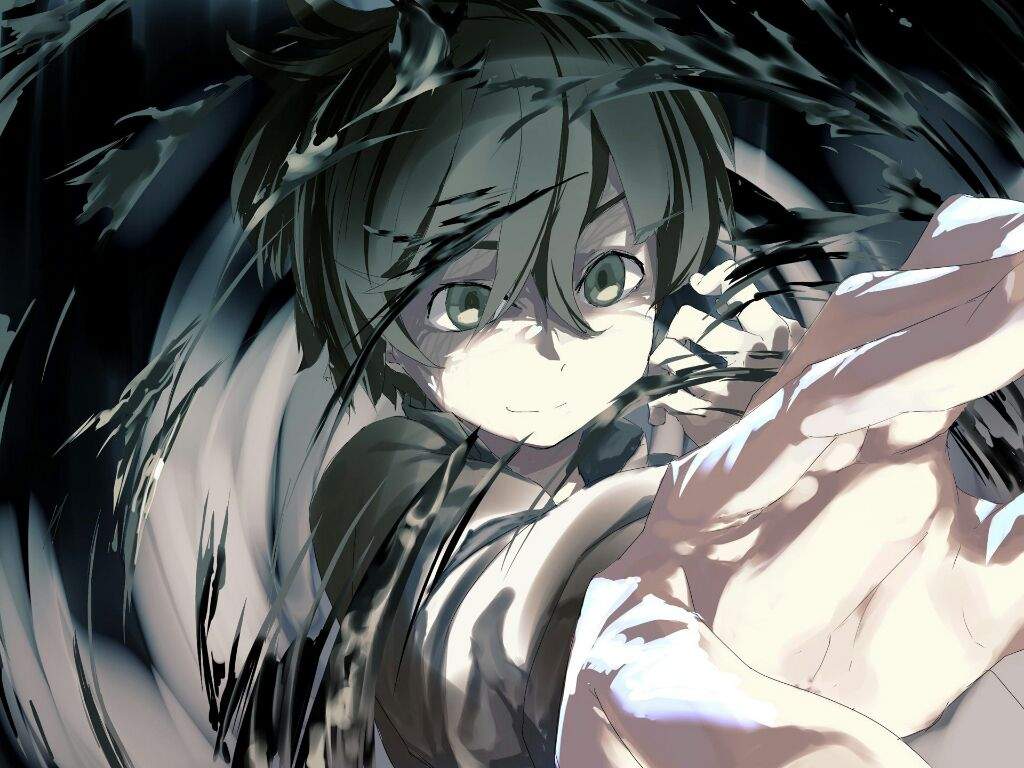 Anime boy black hair black eyes