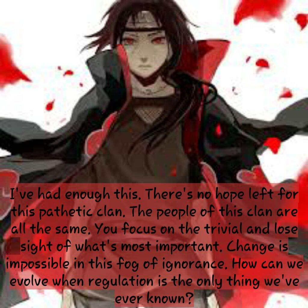 2. quote from Itachi | Naruto Amino