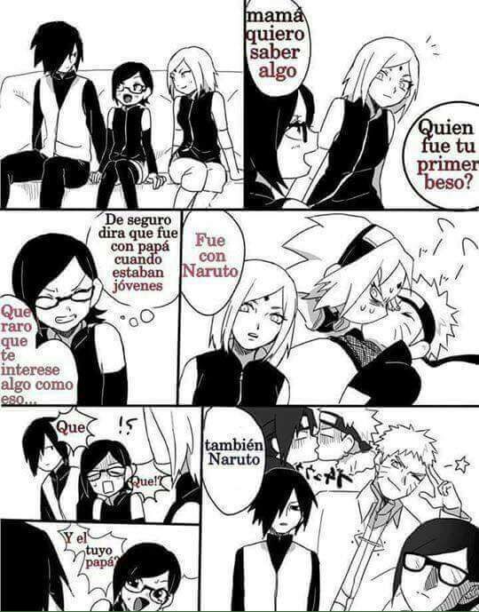 sasuke y sakura beso