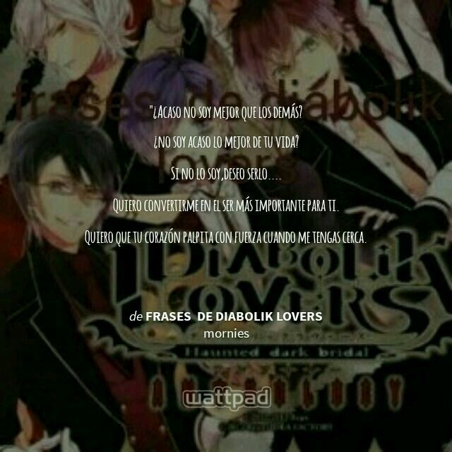 Frases. | Diabolik Lovers Amino Oficial Amino