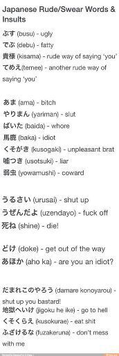 Japanese words | Japanese School Amino