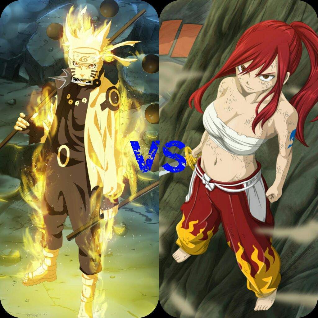 Naruto Uzumaki Vs. Erza Scarlet | Anime Amino