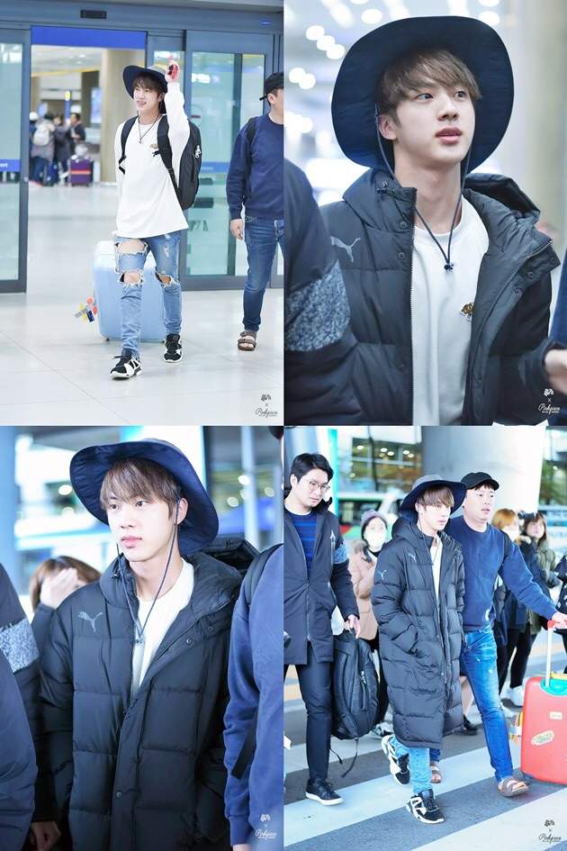 Jin Return To Korea After Finishing Filming The Laws Of The Jungle In Selawesi Army S Amino