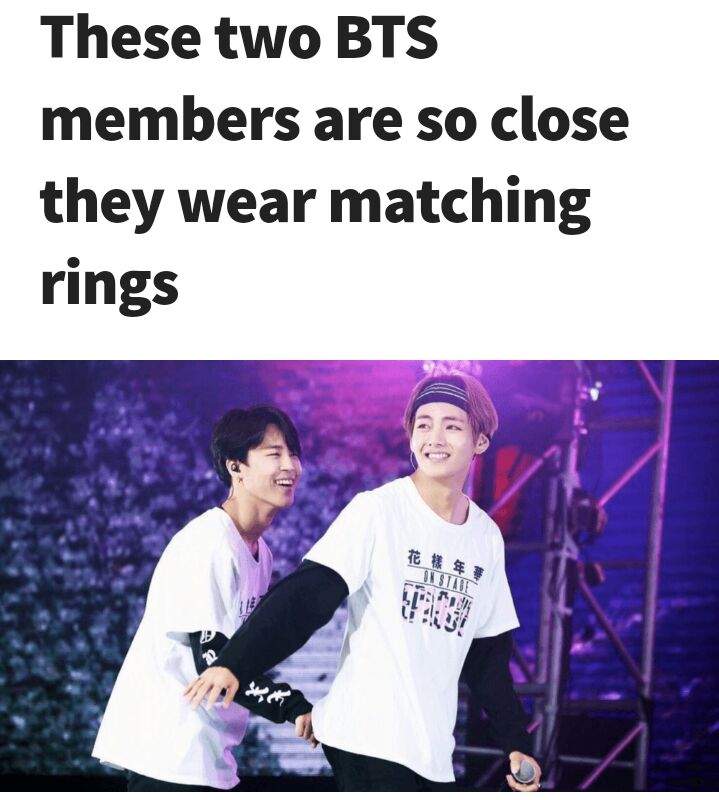 These 2 BTS Members r so close....They wear matching rings😍💍 | ARMY's Amino