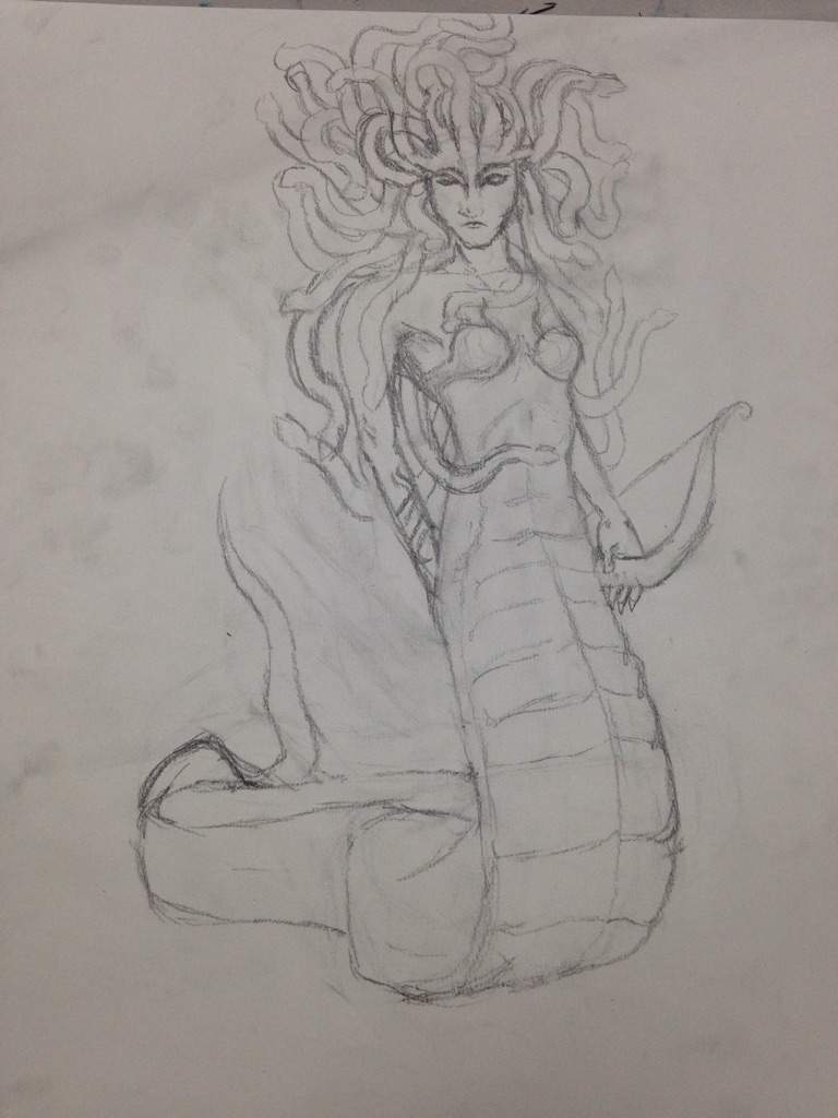 medusa full body drawing