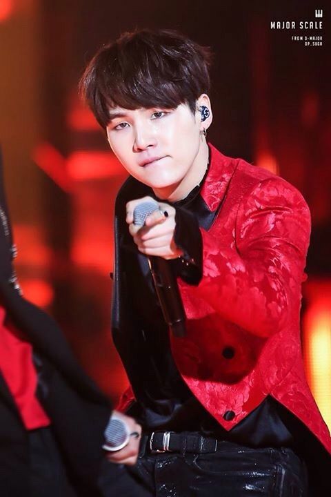 suga red jacket