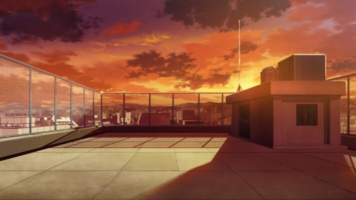 Anime Rooftop City - Anime rooftop illustrations & vectors.