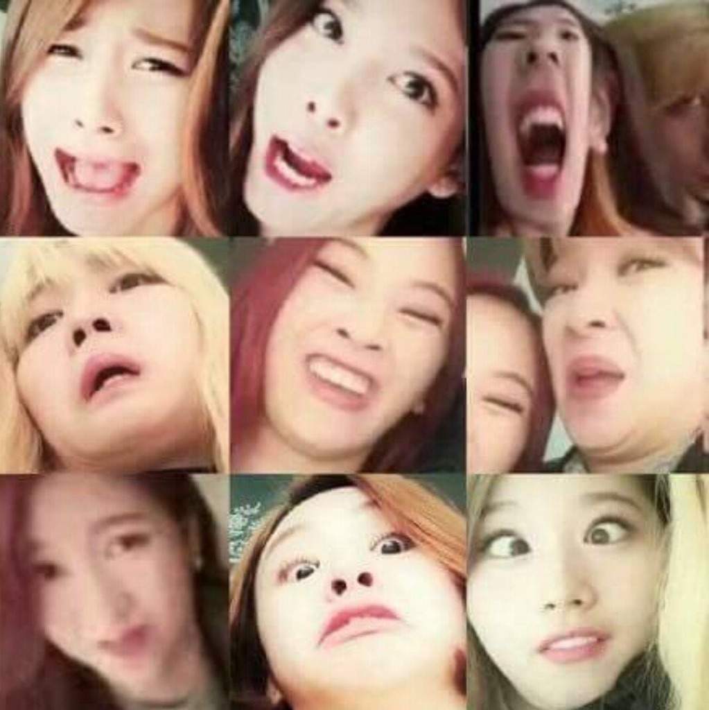 TWICE funny faces.