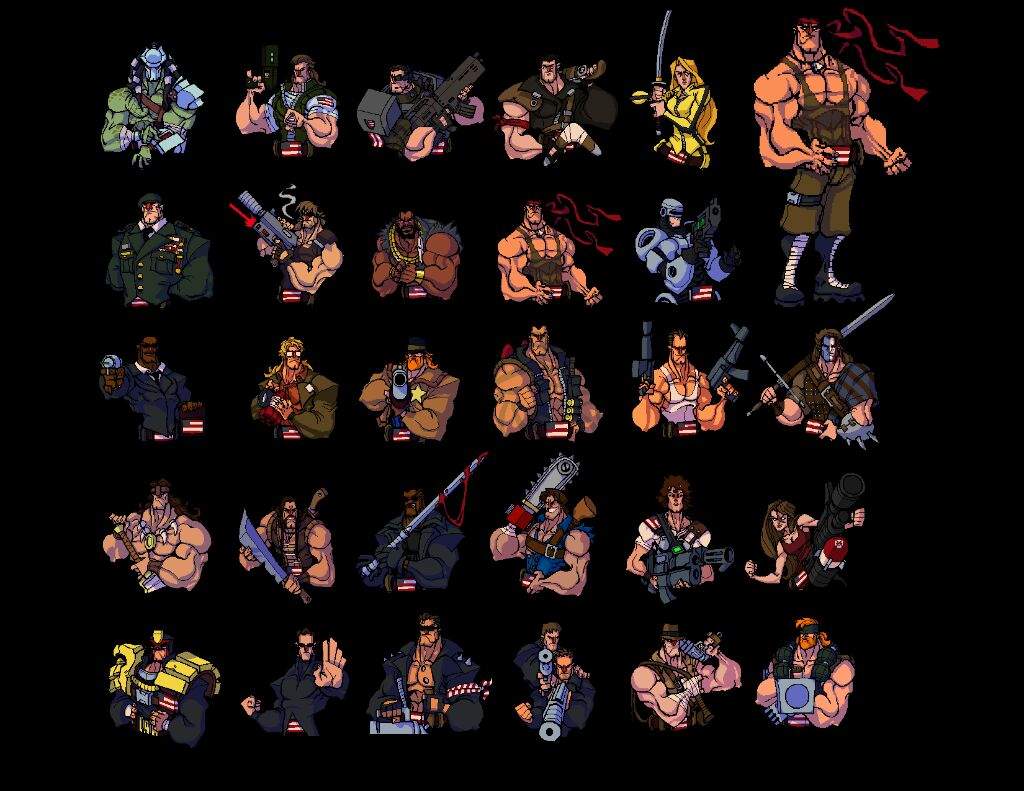 Broforce Character List