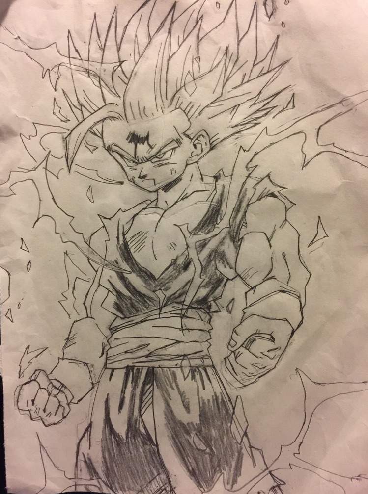 Super Saiyan 2 Teen Gohan Drawing | DragonBallZ Amino