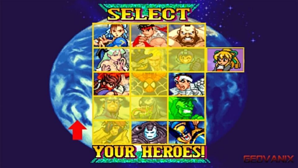 Desbloquear personajes en Marvel VS 1ra parte