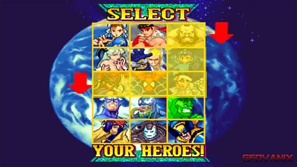 Desbloquear personajes en Marvel VS 1ra parte