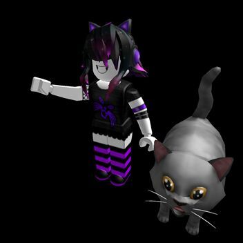 update outfit | black and purple cat | Roblox Amino