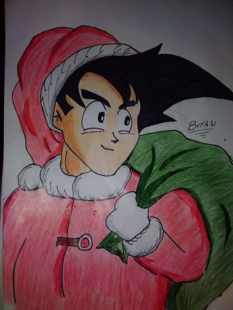 GOKU navideño dibujo | DRAGON BALL ESPAÑOL Amino