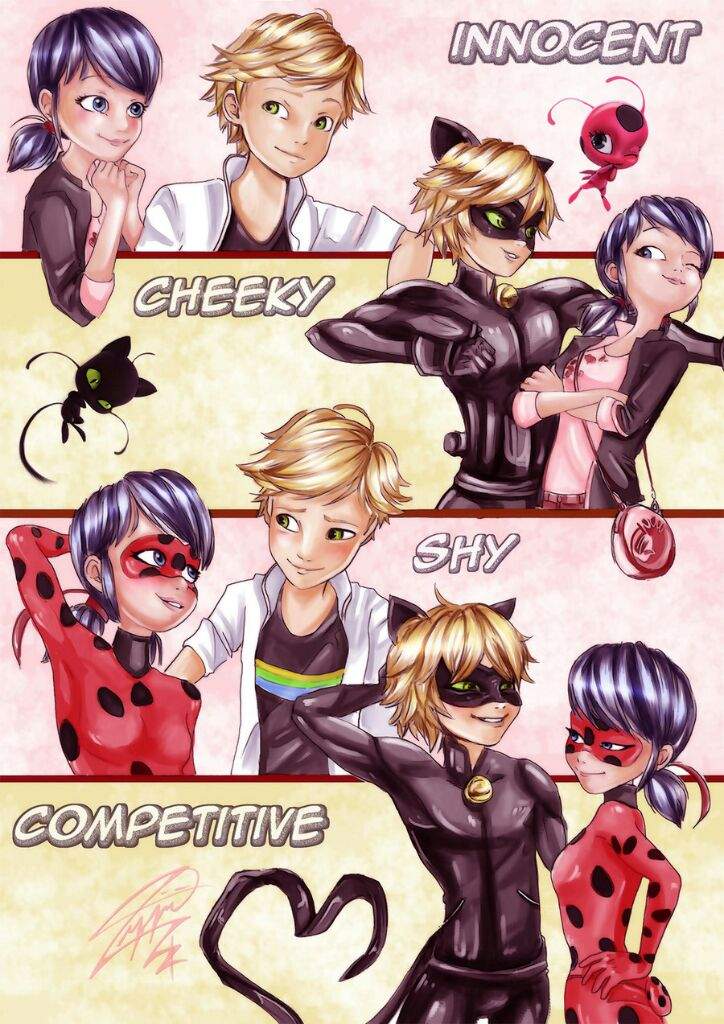 Marichat Adrinette Ladynoir Ladrien •miraculous Ladybug Español• Amino