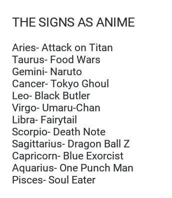 Top Anime Characters for Each Zodiac Sign | Naruto Amino