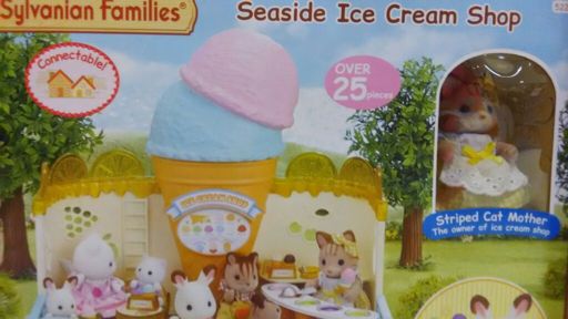 sylvanian families seaside ice cream shop set