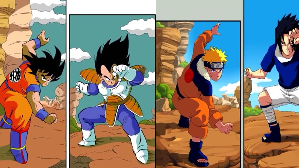 A cor das roupas do Naruto são exatamente a mesma do Goku e a cor da roupa ...