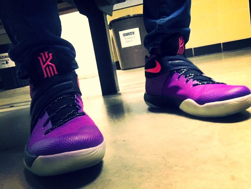 kyrie sneaks up