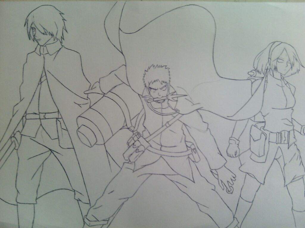 Dibujo de Naruto, Sasuke y Sakura | •Anime• Amino