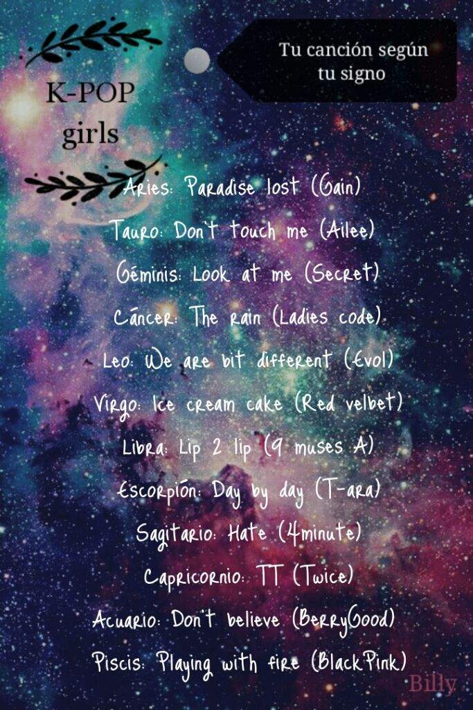 Tu canción según tu signo 👍🎶 edición K-POP Girls | •K-Pop• Amino