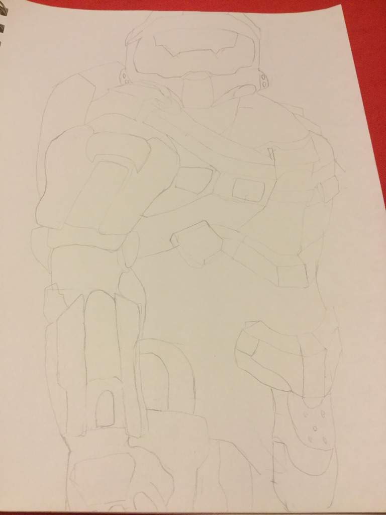 Master chief outline drawing | -RedvsBlue- Amino