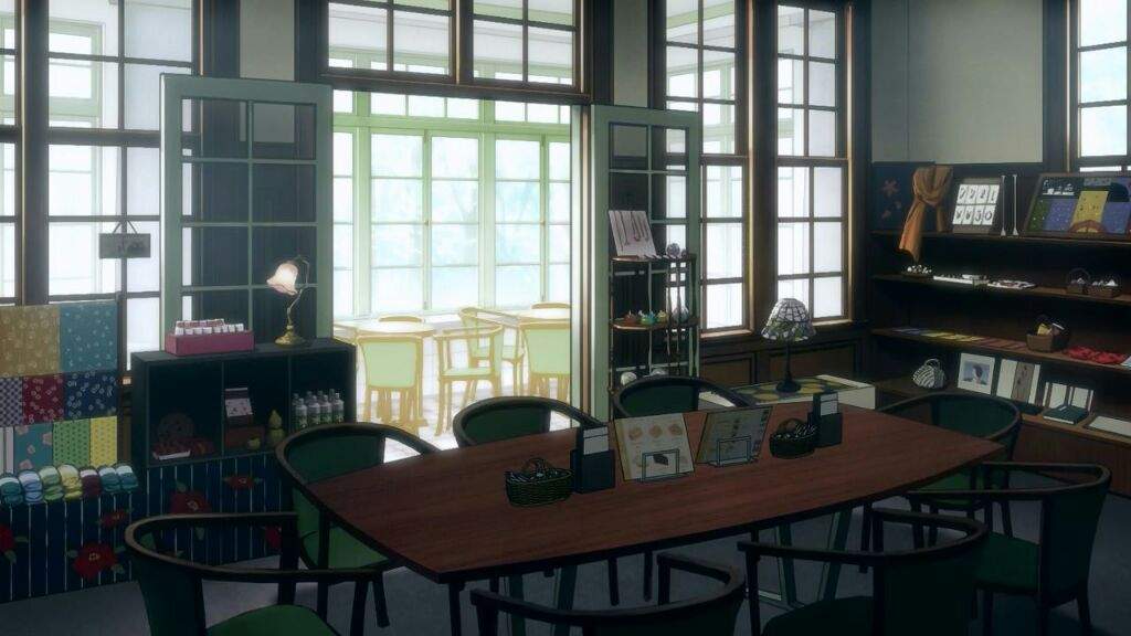 Scenery Anime Coffee Shop Background