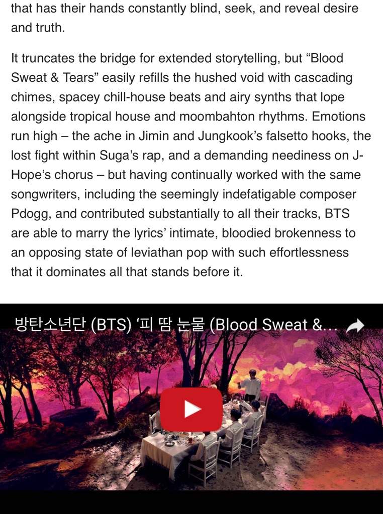 BTS song tops Dazed's list for Kpop song of 2016 KPop Amino