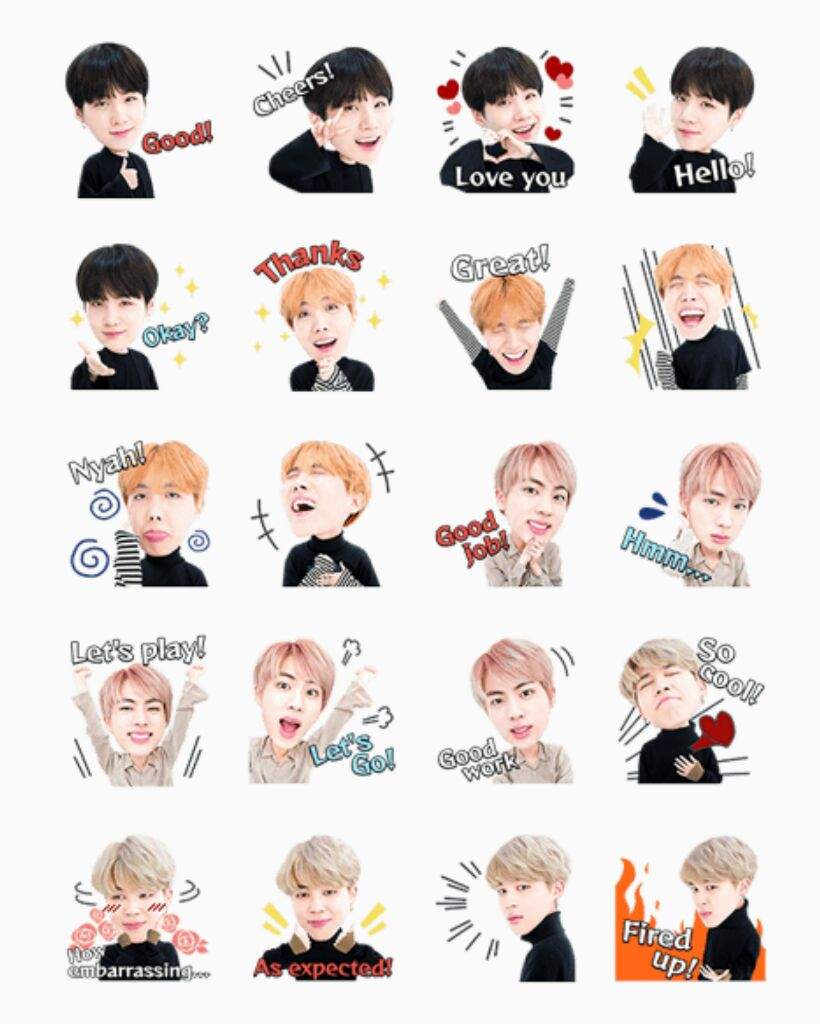 bts stickers line armys amino