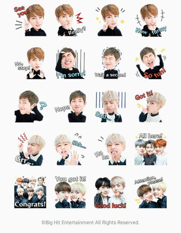 bts line stickers armys amino
