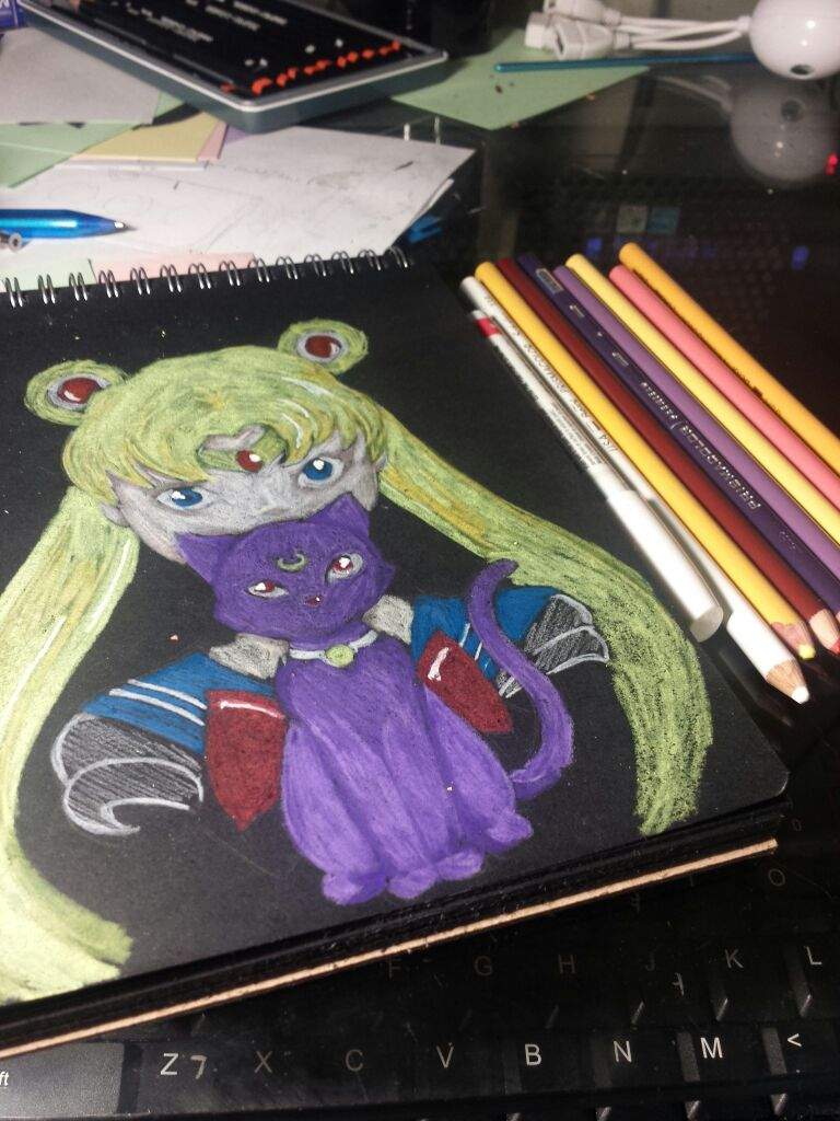 Drawing On Black Paper Anime Amino