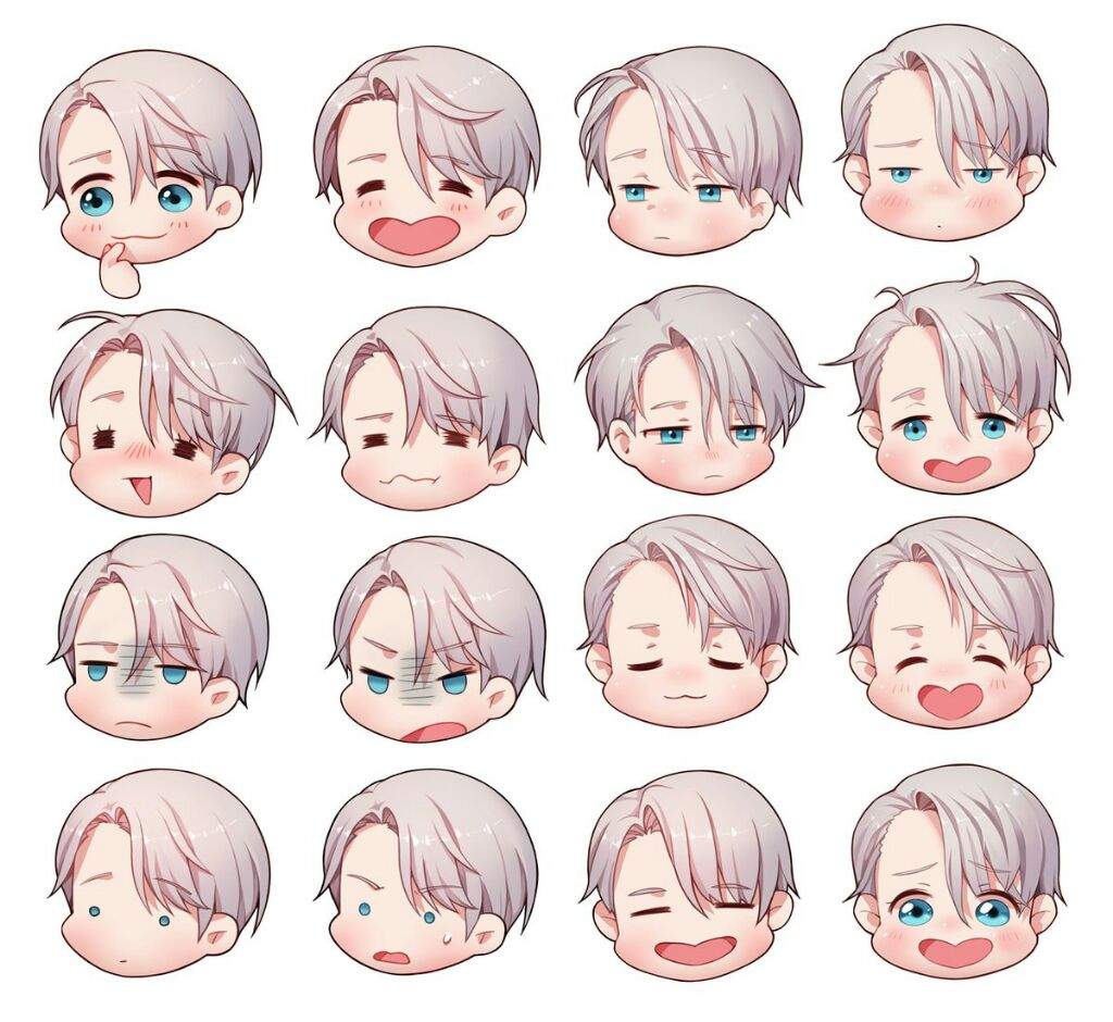 16 Chibi Anime Facial Expressions Emotions Chart Facial Expressions ...