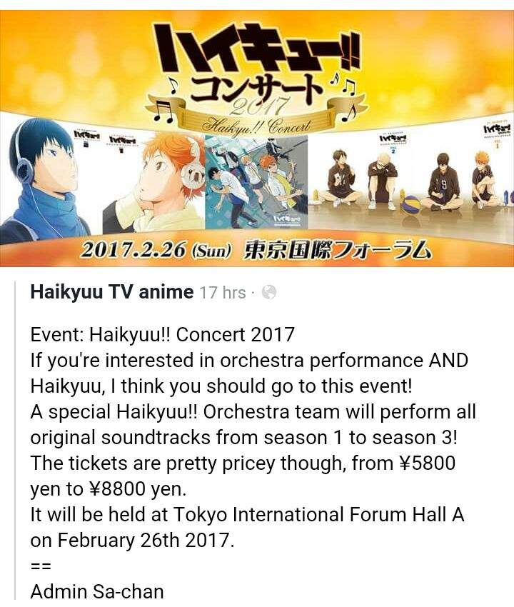 Kousuke And Allen In Jump Festa Haikyuu Orchestra In 17 Haikyuu Amino