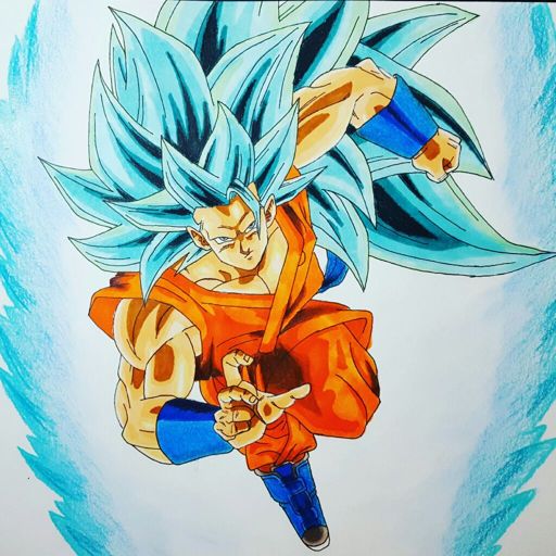 Cómo Dibujar A GOKU SSJ 3 AZUL/ How To Draw GOKU SSJ 3 BLUE- ESPECIAL ...