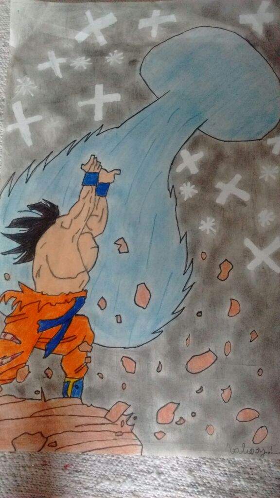 Dibujo de Goku haciendo el kamehameha | DRAGON BALL ESPAÑOL Amino