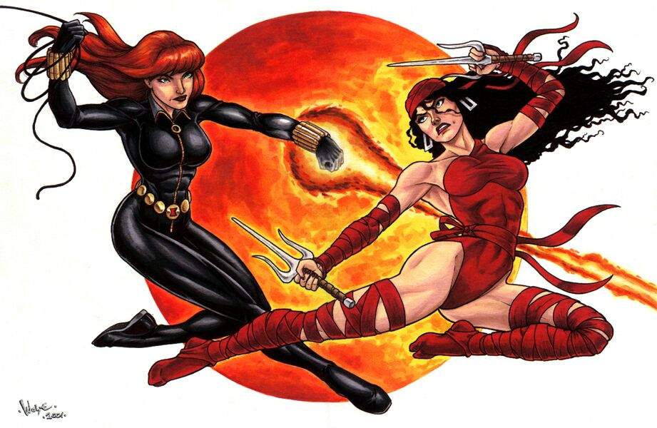 Trial by combat: Black Widow vs Elektra.