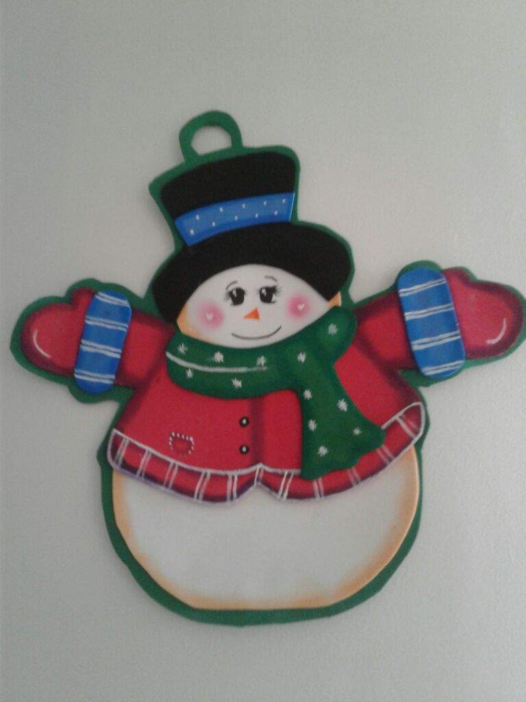 muneco de nieve en foami