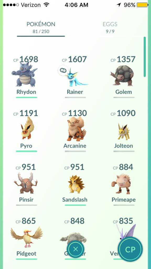 My Pokemon So Far Pokemon Go Amino