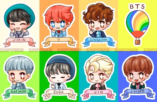 BTS chibis | Kpop FanArt Amino