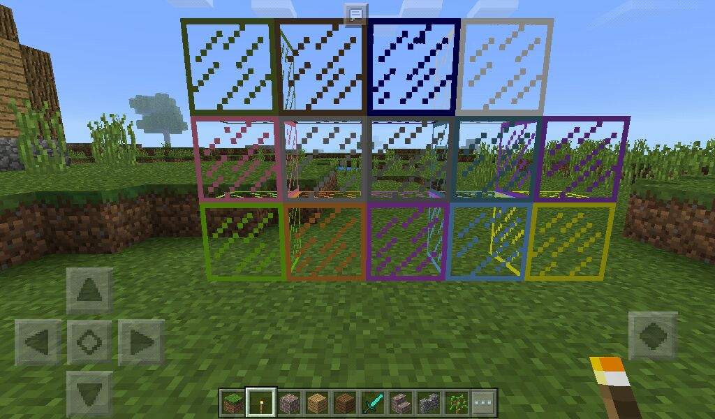The stained glass feature addon by hema.(must use commands to get them