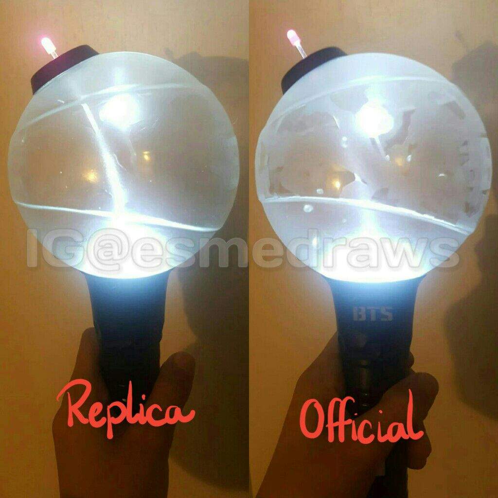 REPLICA VS OFFICIAL BTS ARMY BOMB KPop Amino