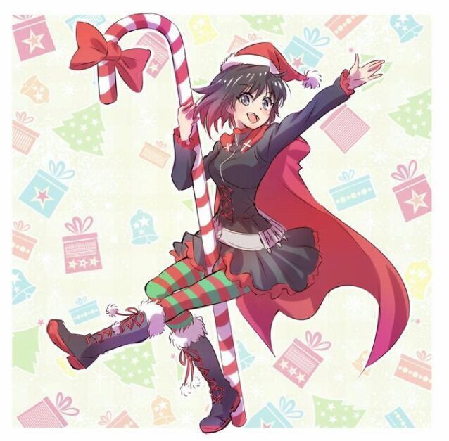 merry christmas anime girl