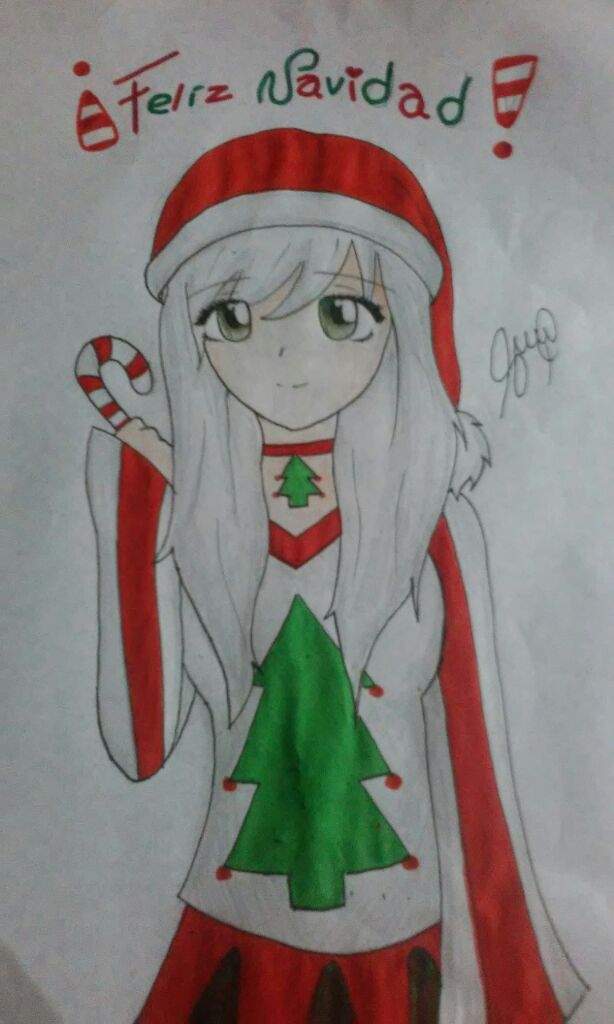 Dibujo de chica navideña :3 | •Anime• Amino Dibujo de chica navideña :3 | •Anime• Amino
