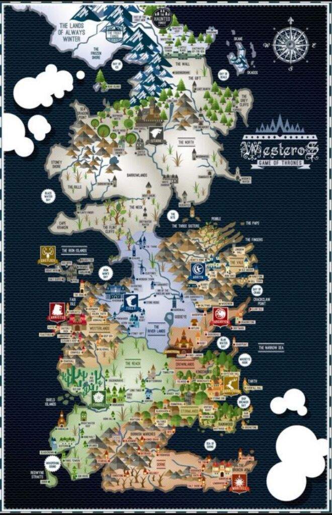 Mapas De Poniente Game Of Thrones En Español Amino