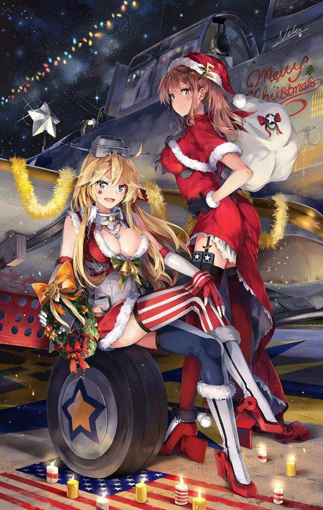 Merry Christmas from Battleship Iowa and Carrier Saratoga | Kantai