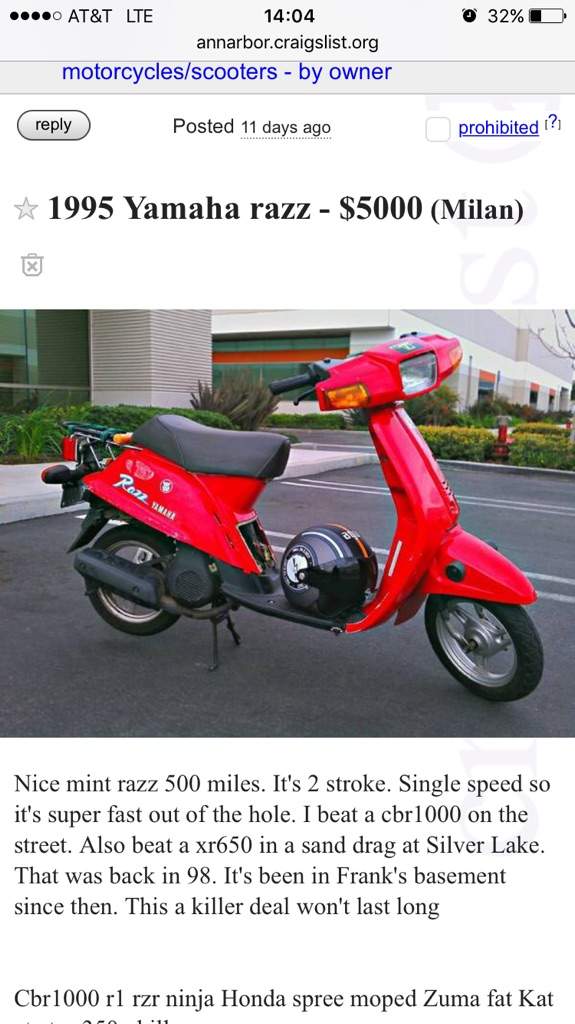 craigslist scooters