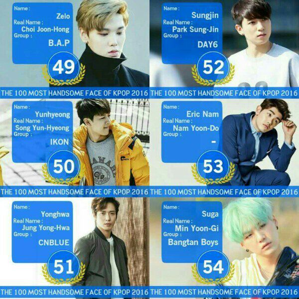 100 Most Handsome Faces Kpop 2016 | K-Pop Amino